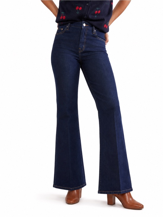 Boden Denim - Boden US 10P High-Rise Fitted Flare Jeans dark blue denim petite